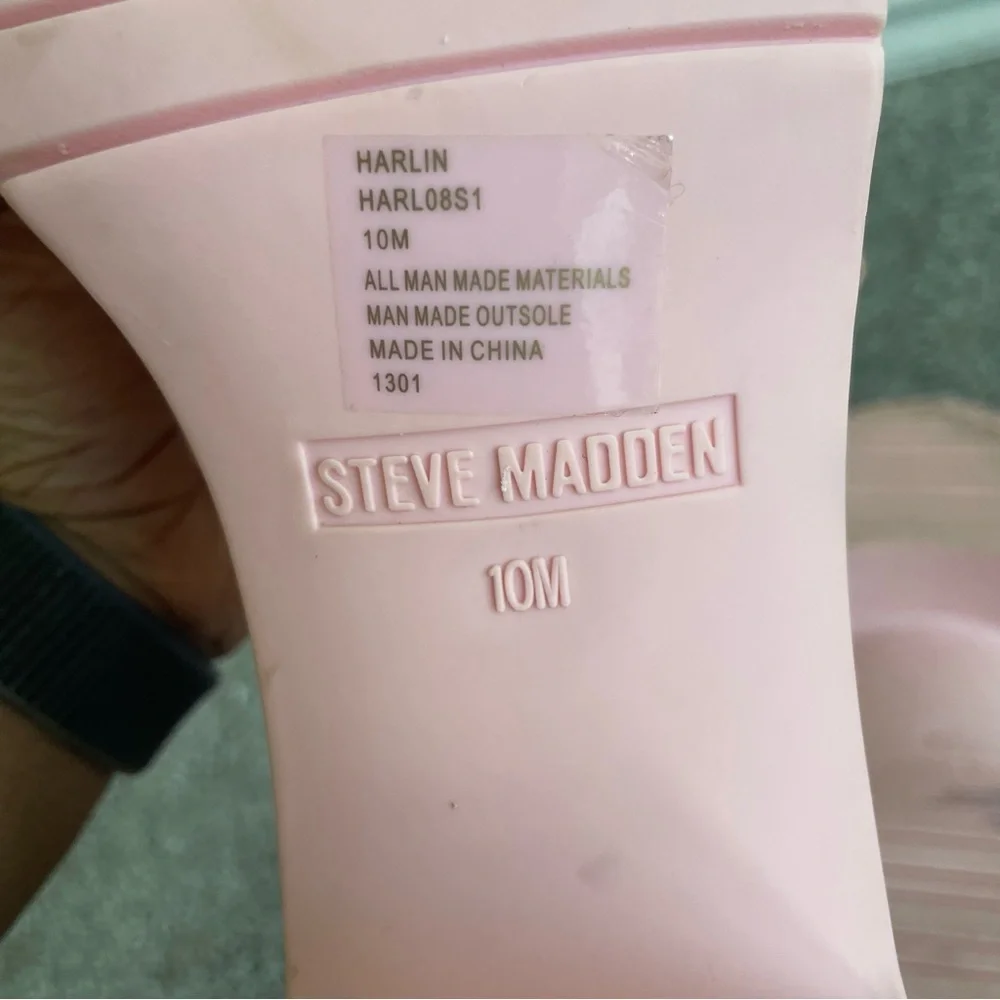Steve Madden Harlin Sandals Women's Size 10 M Bubble Gum Pink Chunky Mules Y2K